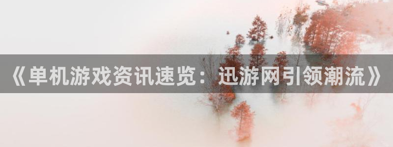 杜邦娱乐平台官方网站：《单机游戏资讯速览：迅游网引领潮流》